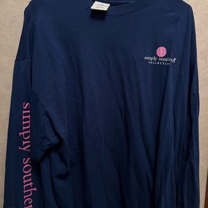 Simply Southern 2XL Star Longsleeve- Blue